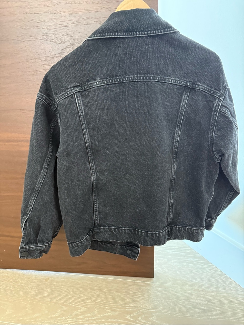 Anthropologie Pilcro Weston Boyfriend Denim Jacket black (xs/xxs) - Picture 8 of 9